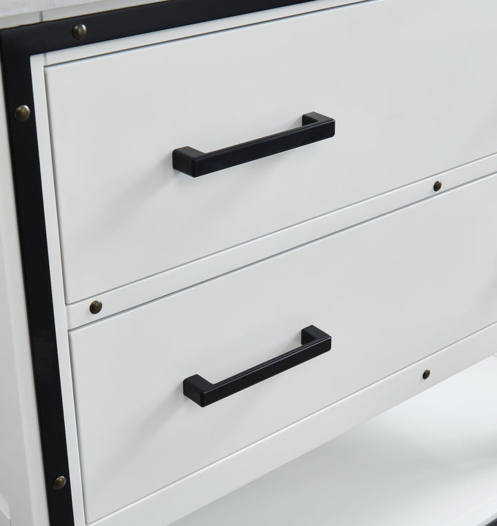 Hendrick 36" Soft White Vanity With Marmara Marble Top