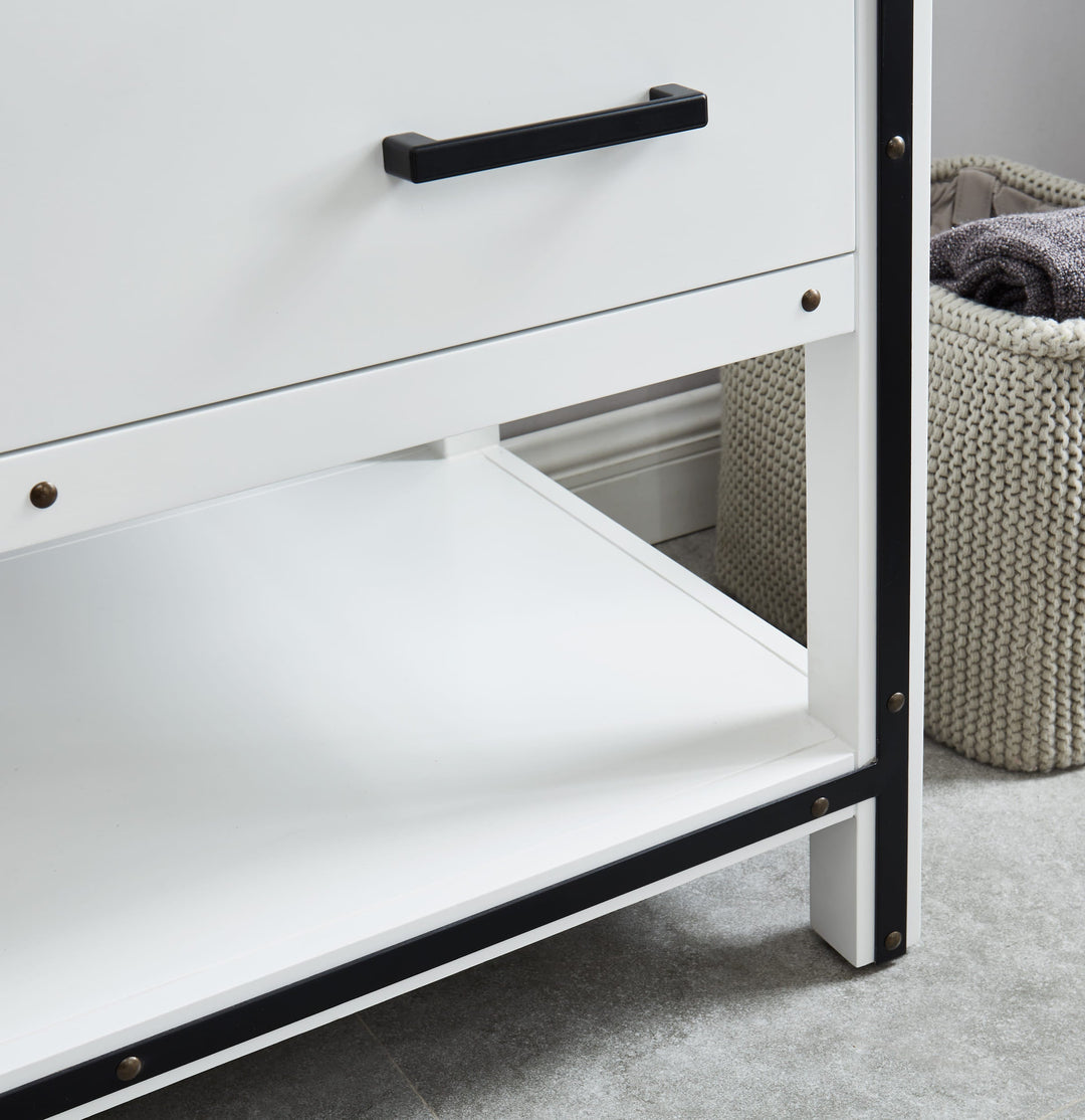 Hendrick 36" Soft White Vanity With Marmara Marble Top