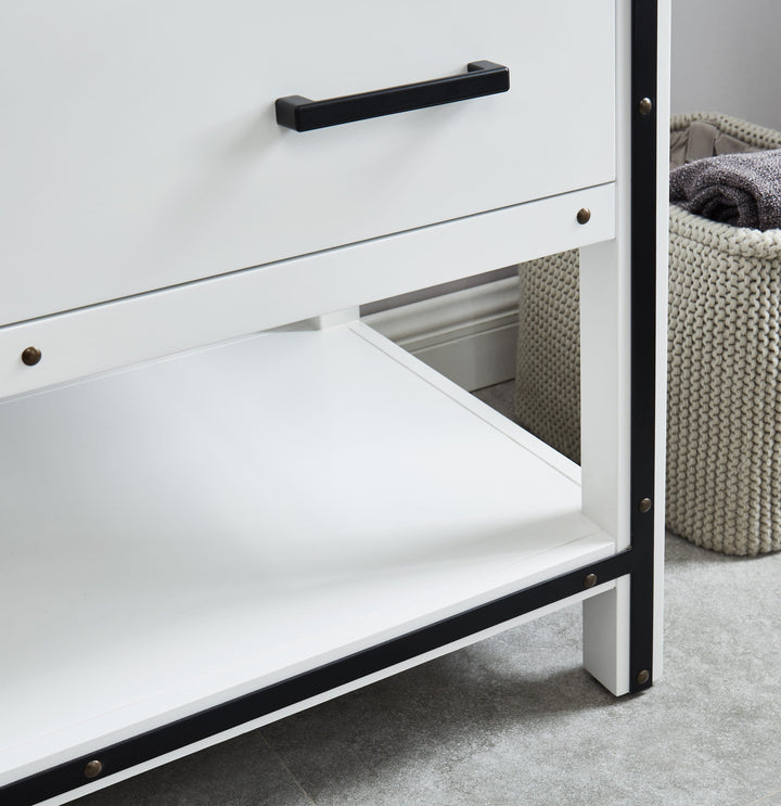 Hendrick 36" Soft White Vanity With Marmara Marble Top