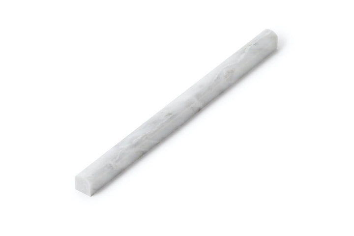 Oriental White 3/4-in x 12-in Polished Marble Pencil Molding Trim