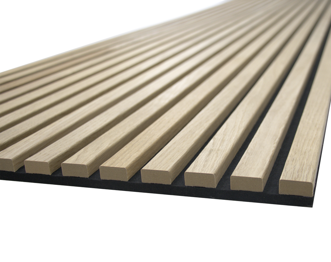 24-in x 94-1/2-in Acoustic Wood Slat Wall Panel - Natural Oak(16-sq. ft/ Piece)