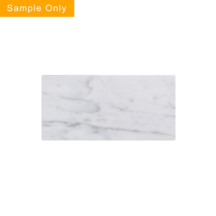 Carrara White Polished  Marble Floor and Wall Tiles - Sample (Product Shown is Full Size)