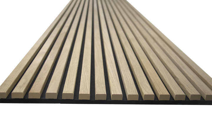 24-in x 94-1/2-in Acoustic Wood Slat Wall Panel - Natural Oak(16-sq. ft/ Piece)