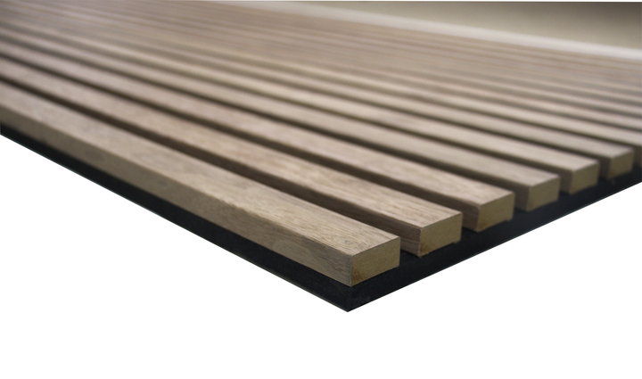 24-in x 94-1/2-in Acoustic Wood Slat Wall Panel - American Walnut(16-sq. ft/ Piece)