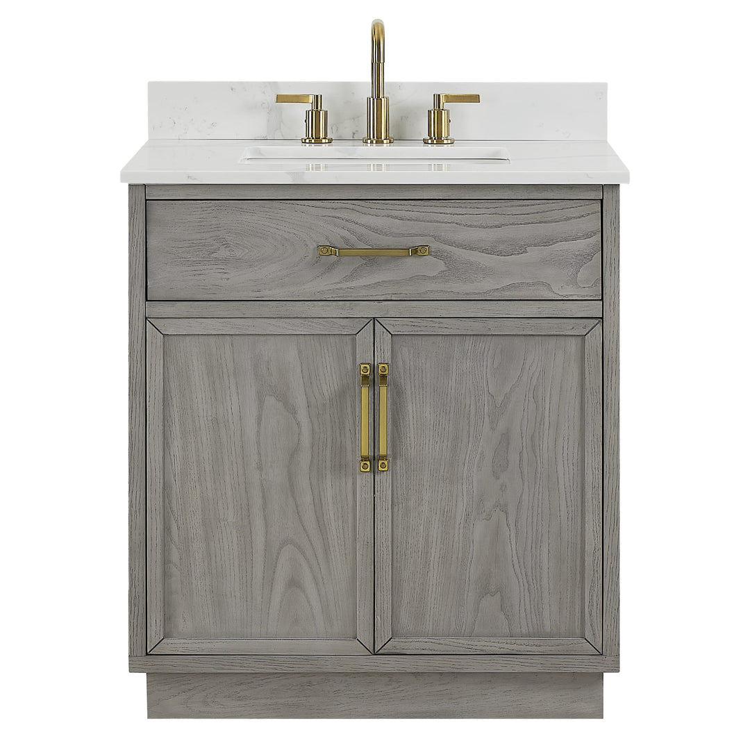 Denton 30" Single Vanity With Calacatta Quartz Top