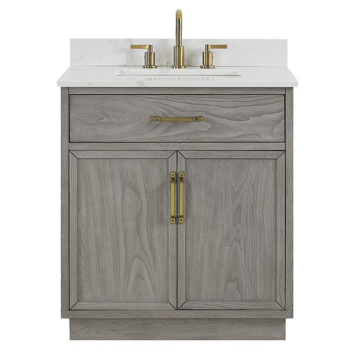Denton 30" Single Vanity With Calacatta Quartz Top