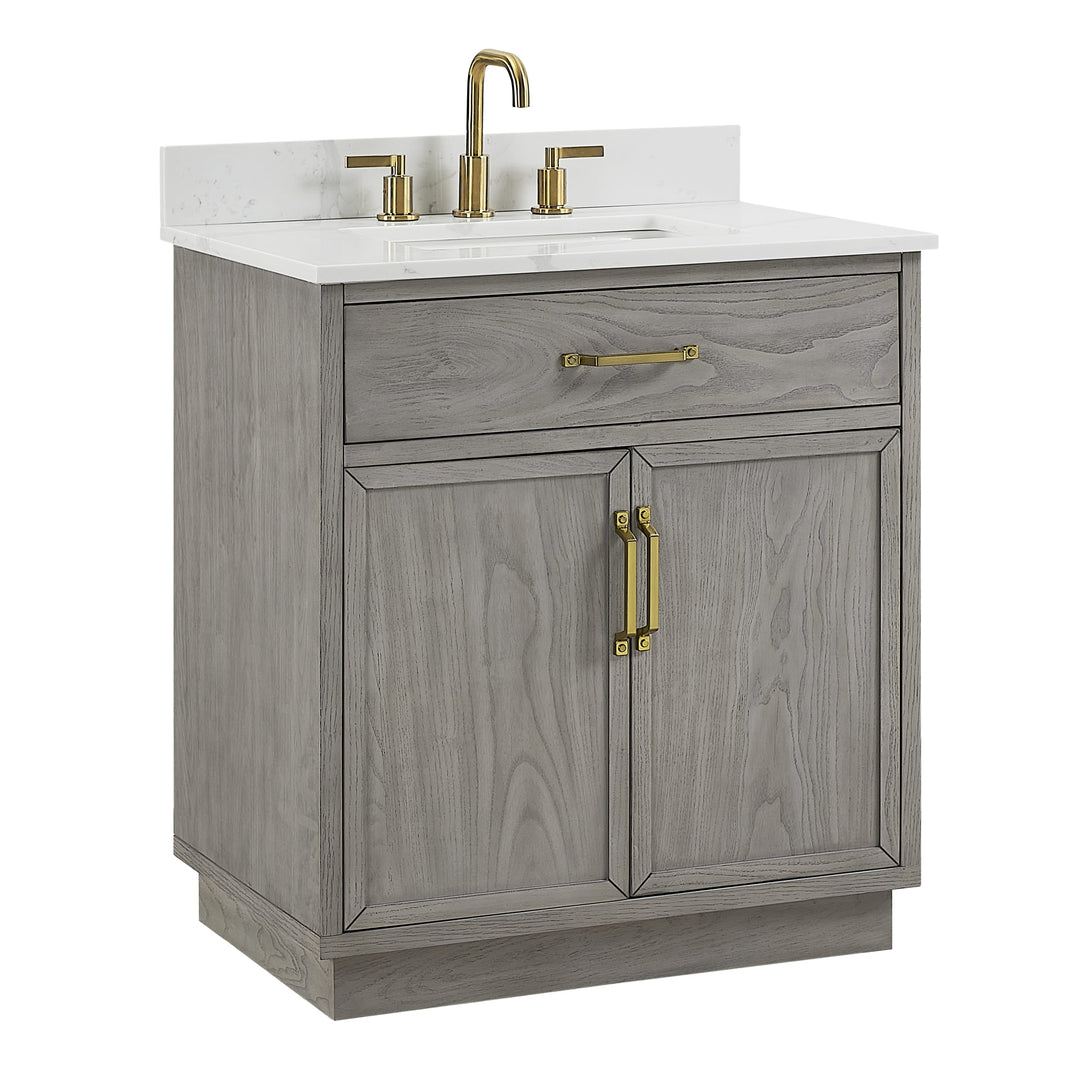 Denton 30" Single Vanity With Calacatta Quartz Top