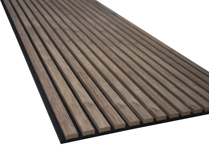 24-in x 94-1/2-in Acoustic Wood Slat Wall Panel - American Walnut(16-sq. ft/ Piece)