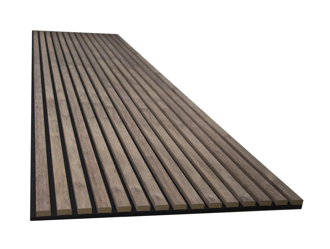 24-in x 94-1/2-in Acoustic Wood Slat Wall Panel - American Walnut(16-sq. ft/ Piece)