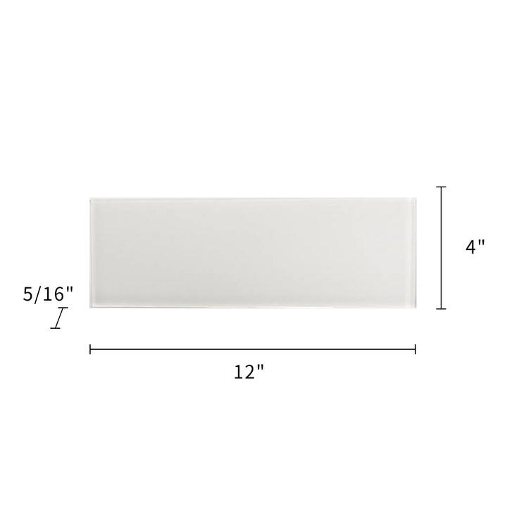 Ice Block 4-in x 12-in Glass Wall Tiles(0.33-sq. ft/ Piece)