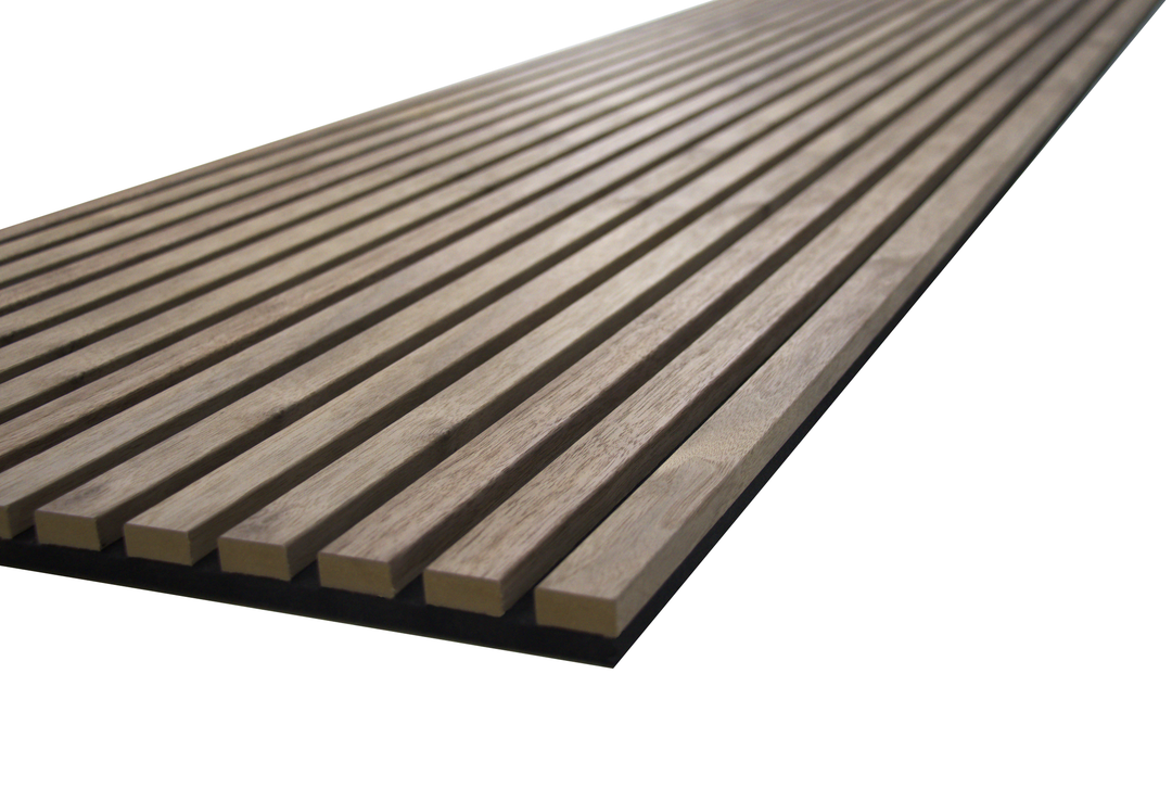24-in x 94-1/2-in Acoustic Wood Slat Wall Panel - American Walnut(16-sq. ft/ Piece)