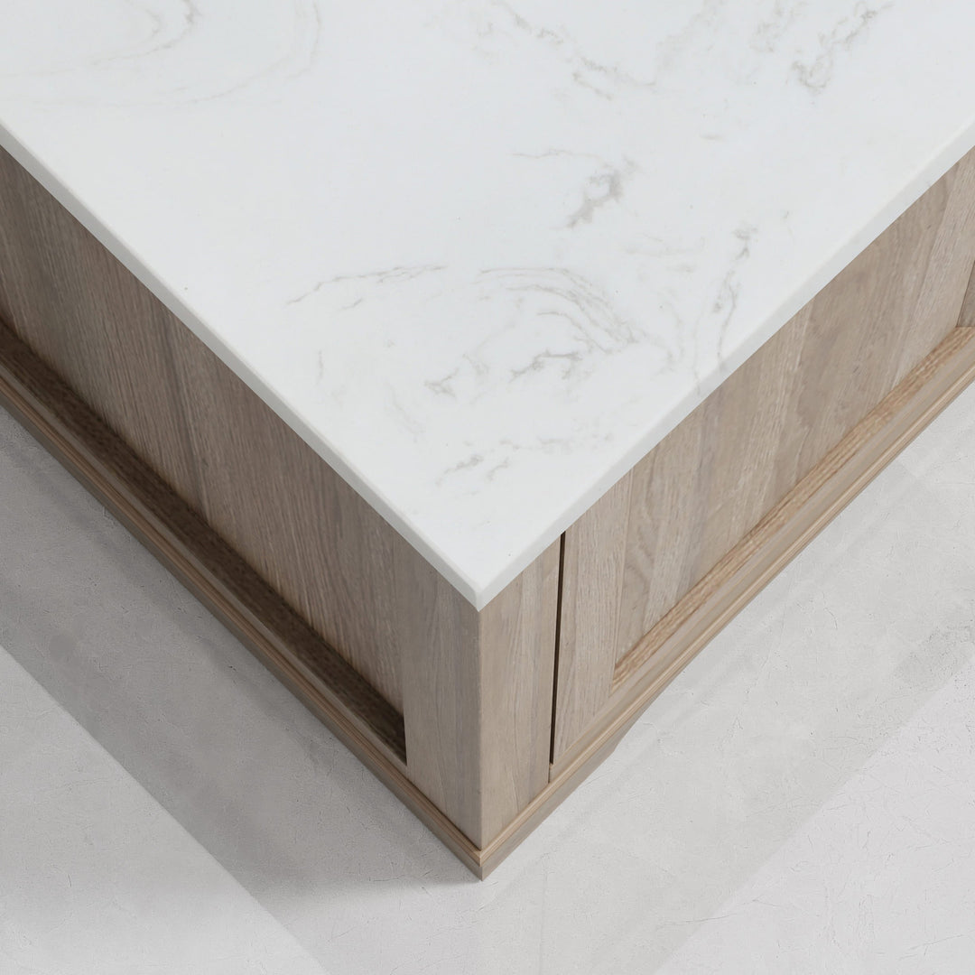 Retford Vanity Family Set with Engineered Marble Top