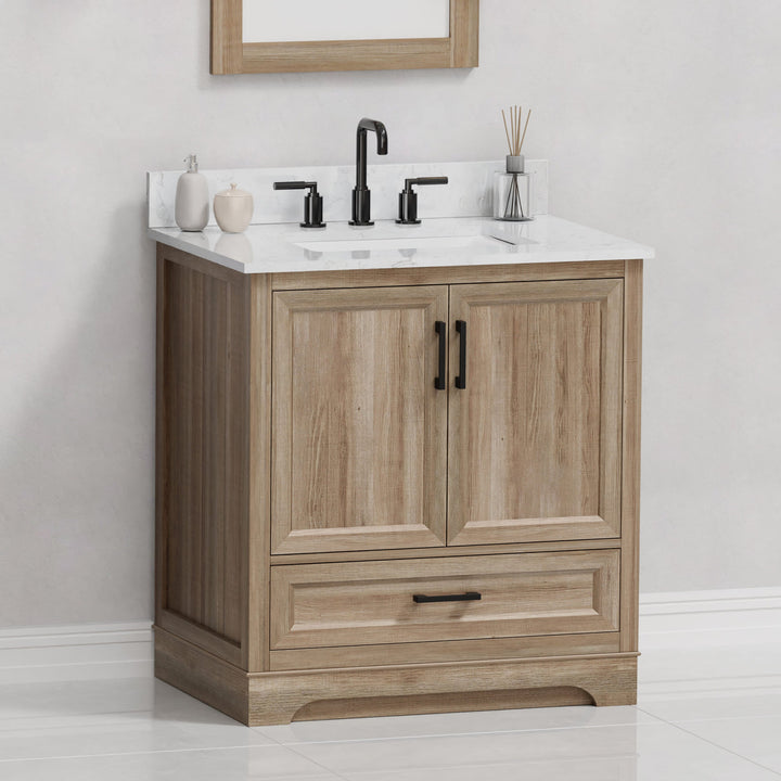 Retford Vanity Family Set with Engineered Marble Top