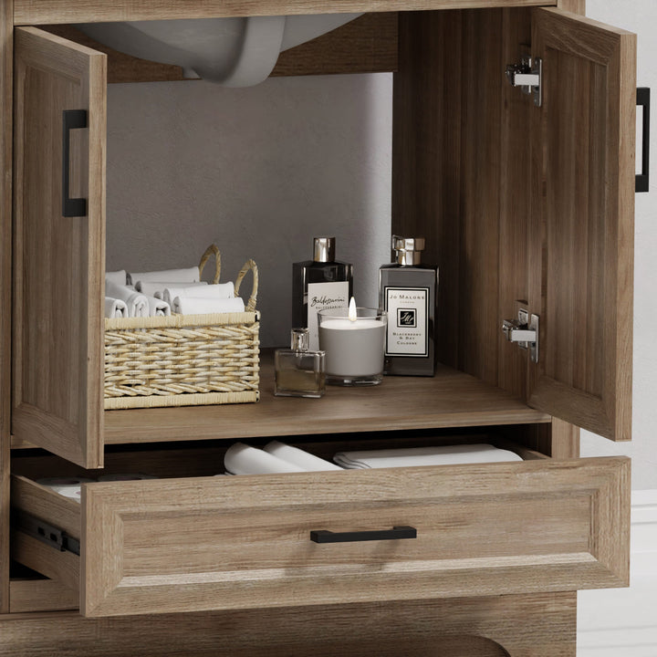 Retford Vanity Family Set with Engineered Marble Top