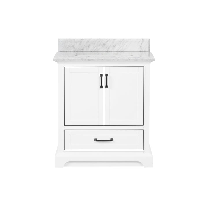 Rhoda Vanity Set with Carrara Marble Top