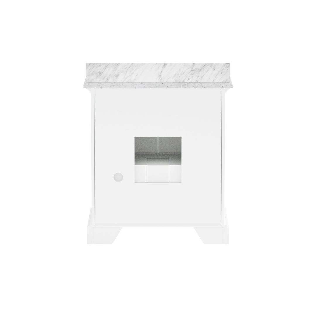 Rhoda Vanity Set with Carrara Marble Top