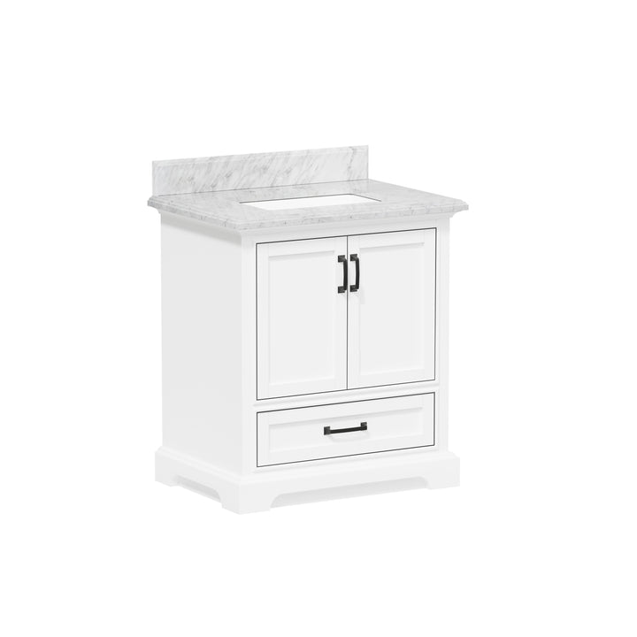 Rhoda Vanity Set with Carrara Marble Top
