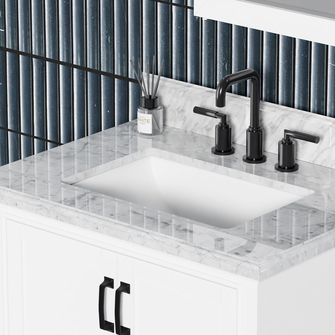 Rhoda Vanity Set with Carrara Marble Top