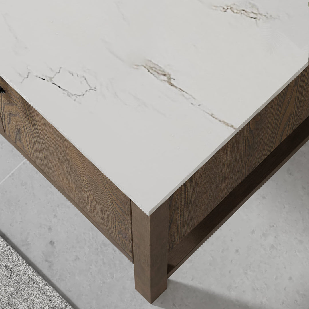 Solon Vanity Family Set with Calacatta Sintered Stone Top