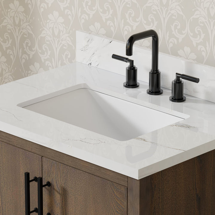 Solon Vanity Family Set with Calacatta Sintered Stone Top