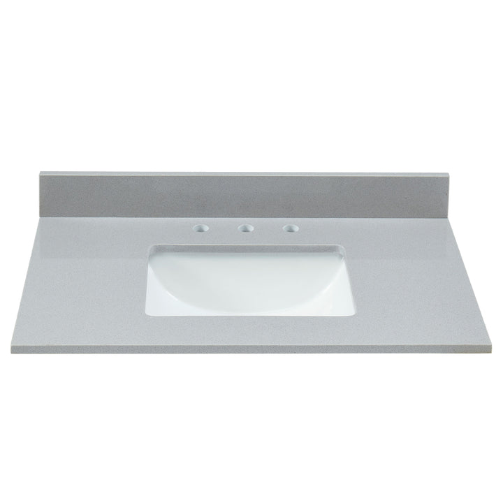 Soft Gray Engineered Marble Vanity Top