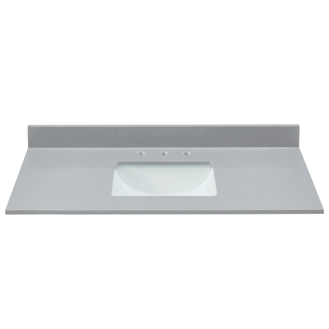 Soft Gray Engineered Marble Vanity Top