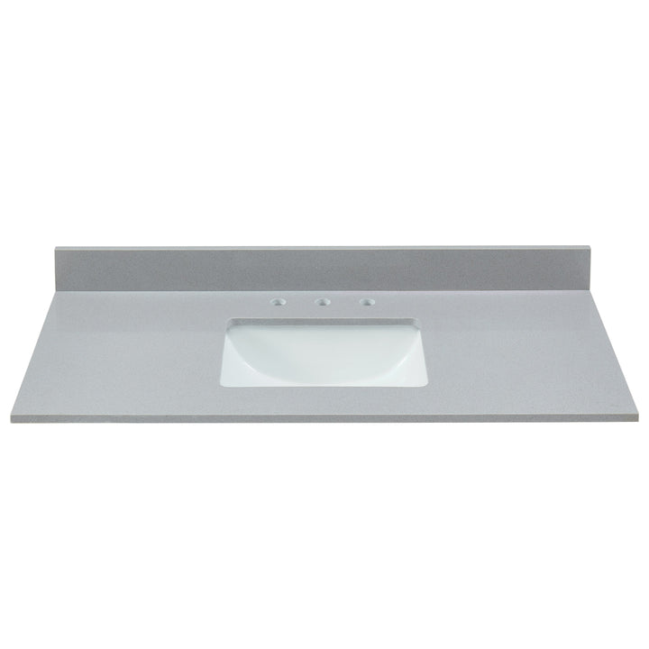 Soft Gray Engineered Marble Vanity Top