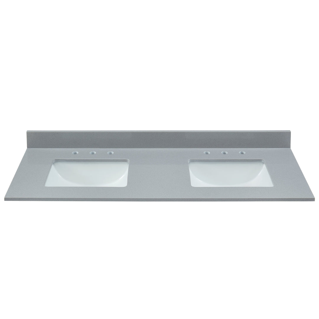 Soft Gray Engineered Marble Vanity Top