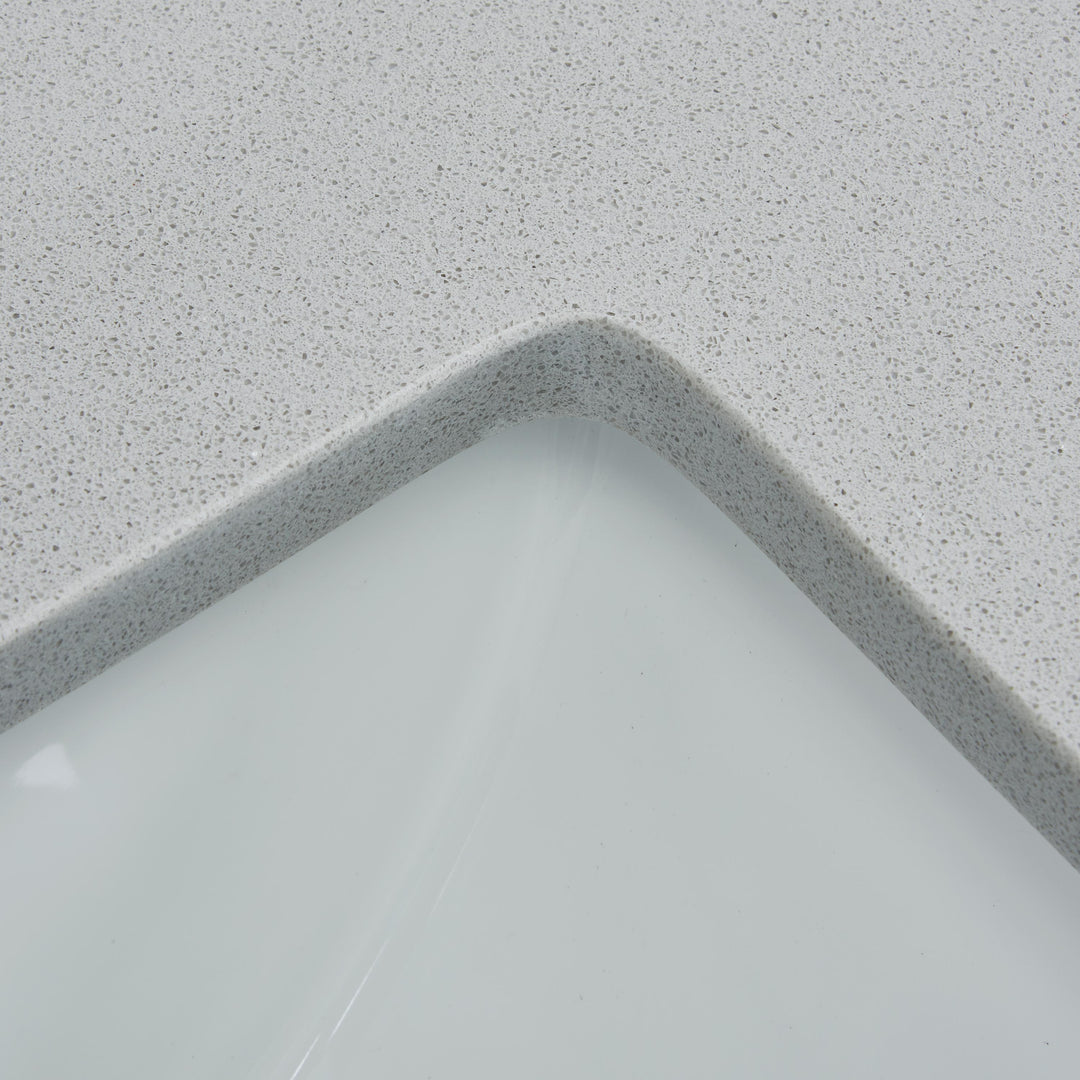 Soft Gray Engineered Marble Vanity Top