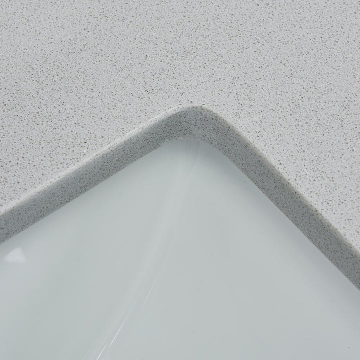 Soft Gray Engineered Marble Vanity Top