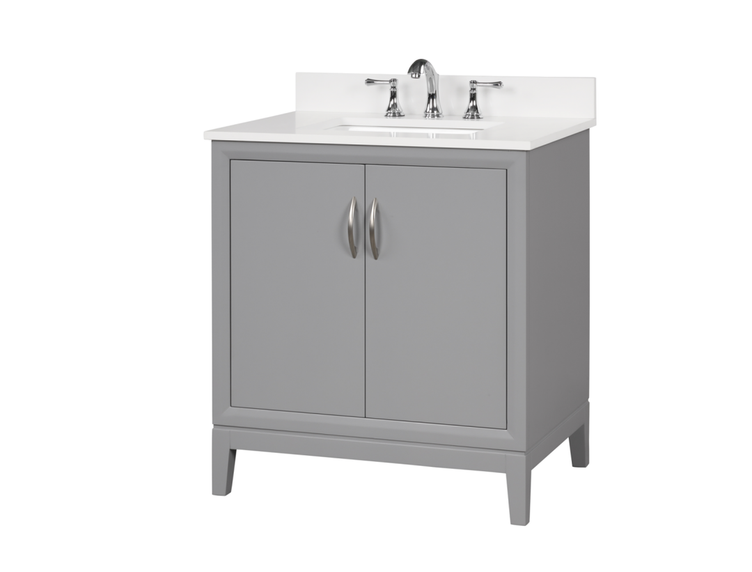 Luton Vanity with Snow White Quartz Top