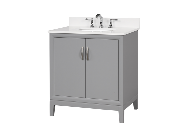 Luton Vanity with Snow White Quartz Top
