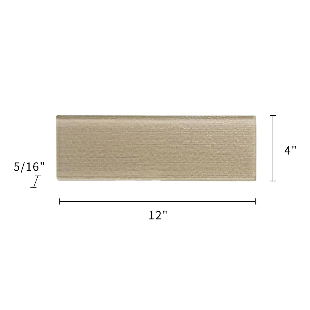 Linen Beige 4-in x 12-in Glass Wall Tiles(0.33-sq. ft/ Piece)