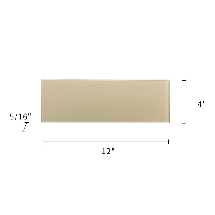 Nude Block Glass Wall Tiles - Sample (Product Shown is Full Size)