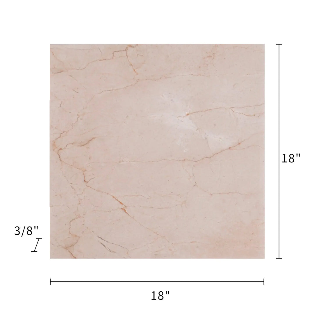 Cream Marfil 18-in x 18-in Polished Marble Floor and Wall Tiles(2.25-sq. ft/ Piece)