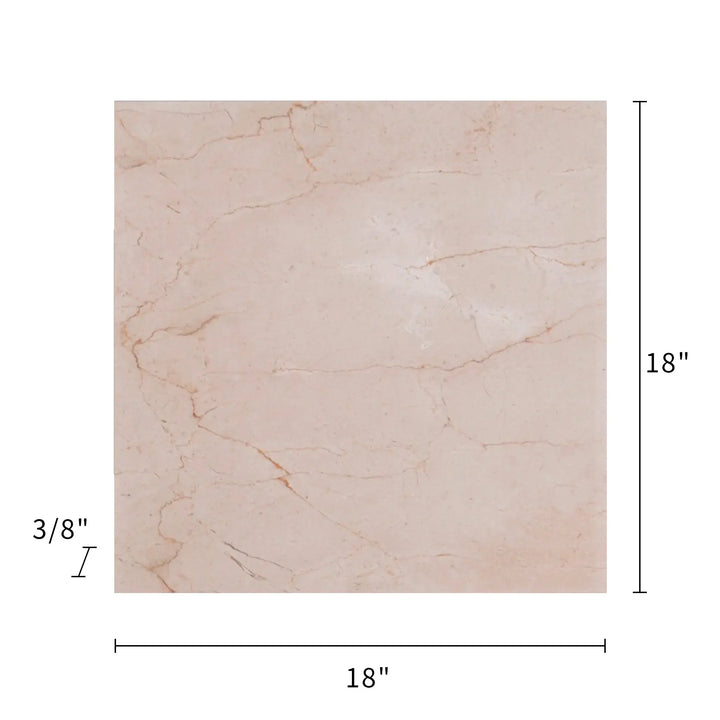 Cream Marfil 18-in x 18-in Polished Marble Floor and Wall Tiles(2.25-sq. ft/ Piece)