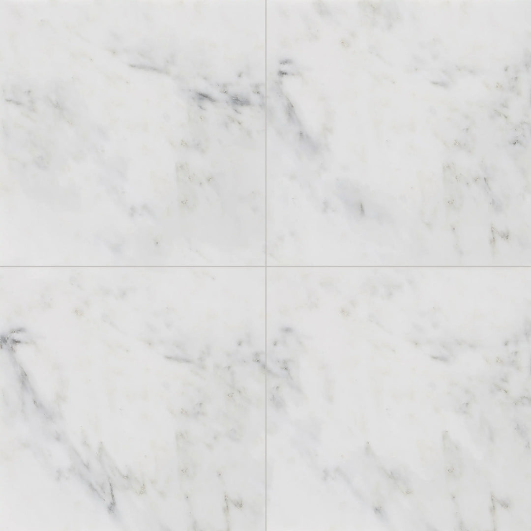 Oriental White 12-in x 12-in Marble Floor and Wall Tiles(1-sq. ft/ Piece)
