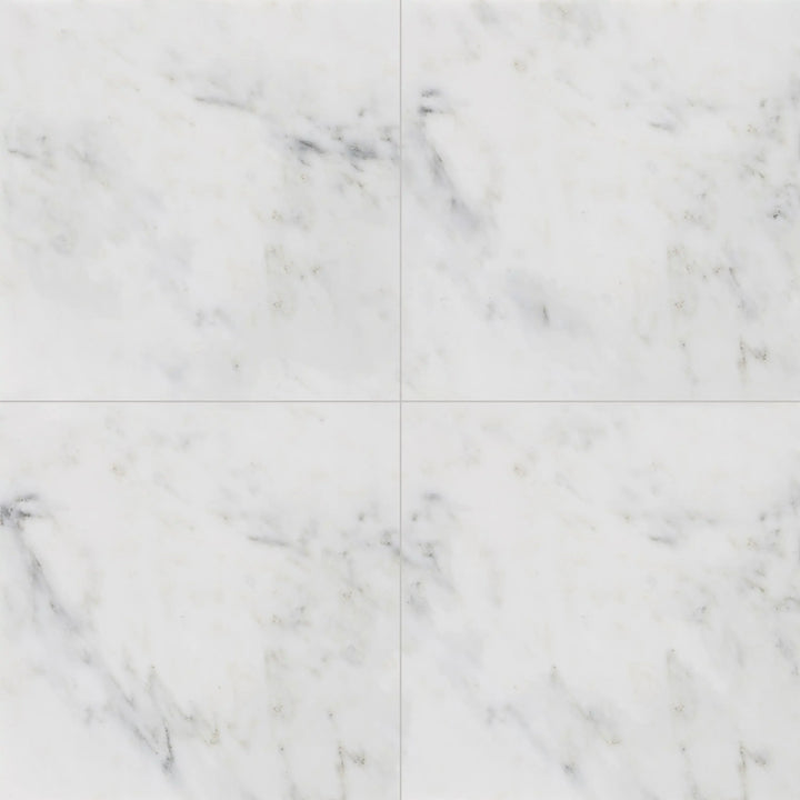 Oriental White 12-in x 12-in Marble Floor and Wall Tiles(1-sq. ft/ Piece)